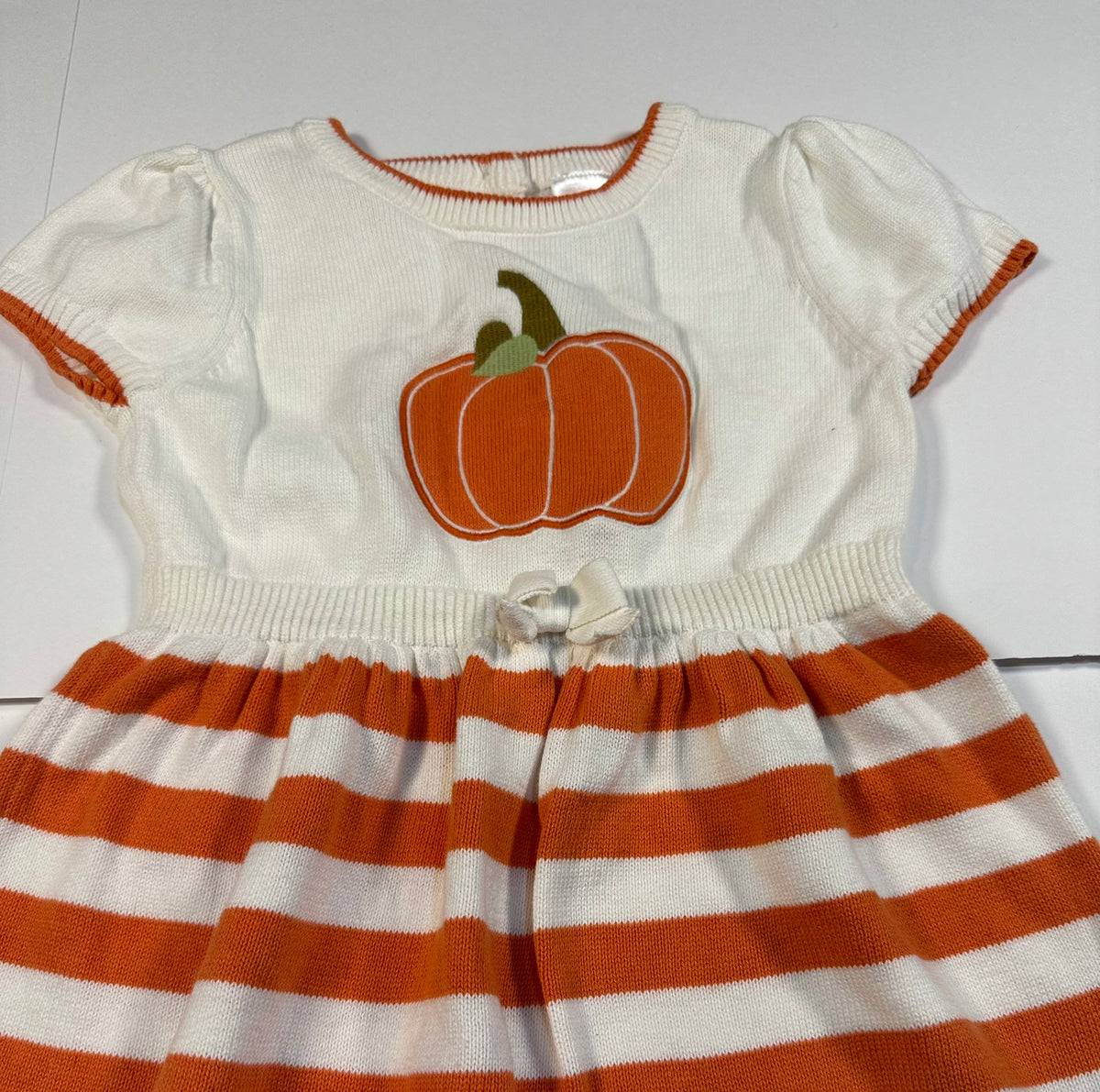 #141 Girls 4T Gymboree Fall Pumpkin Sweater Dress