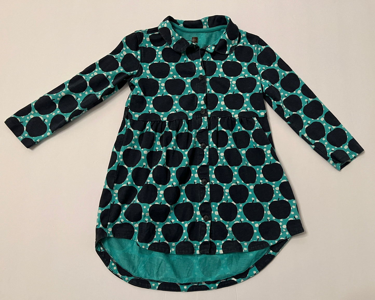 #180 Girls 4T GUC Tea Apple Dress