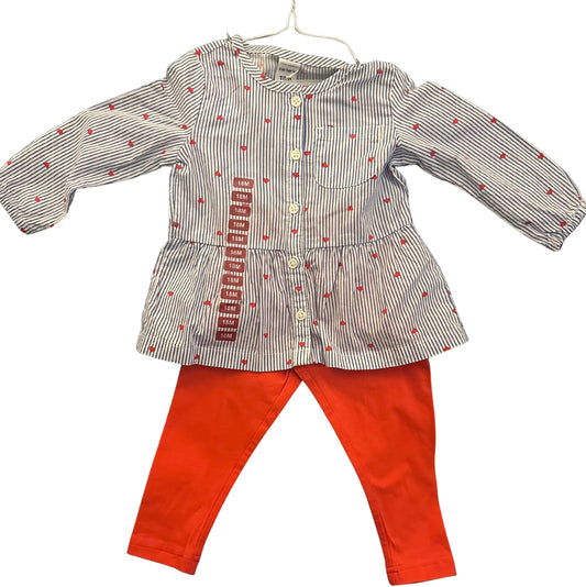 *REDUCED* #77 NWT Carter’s 2-Piece Heart Outfit, Size 18 Months