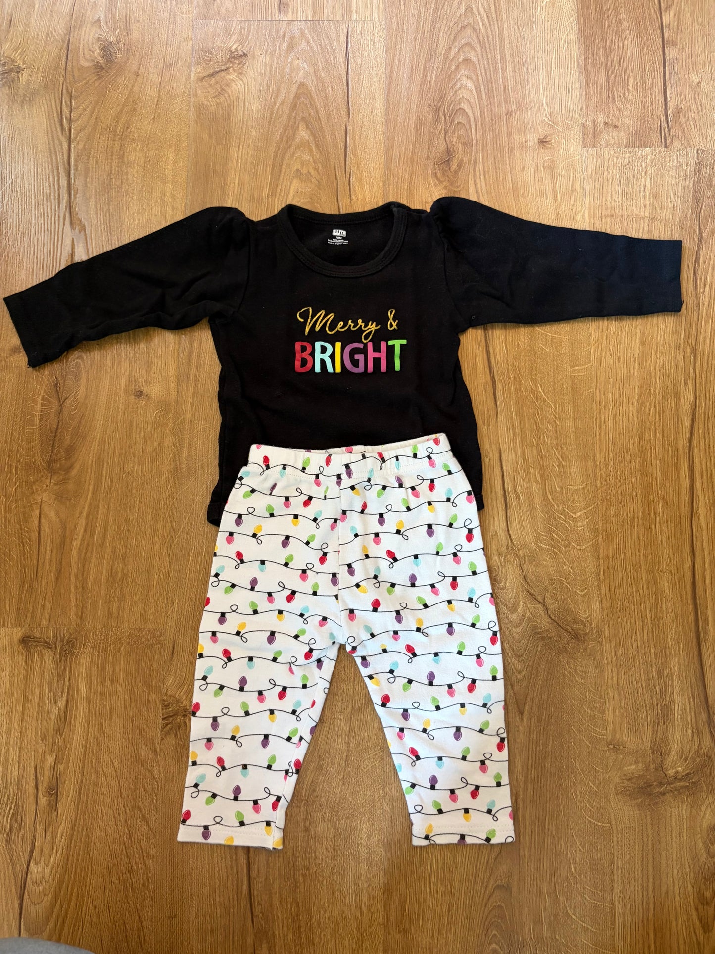 #6 -  Girls Holiday Outfit "Merry & Bright" - 18 months