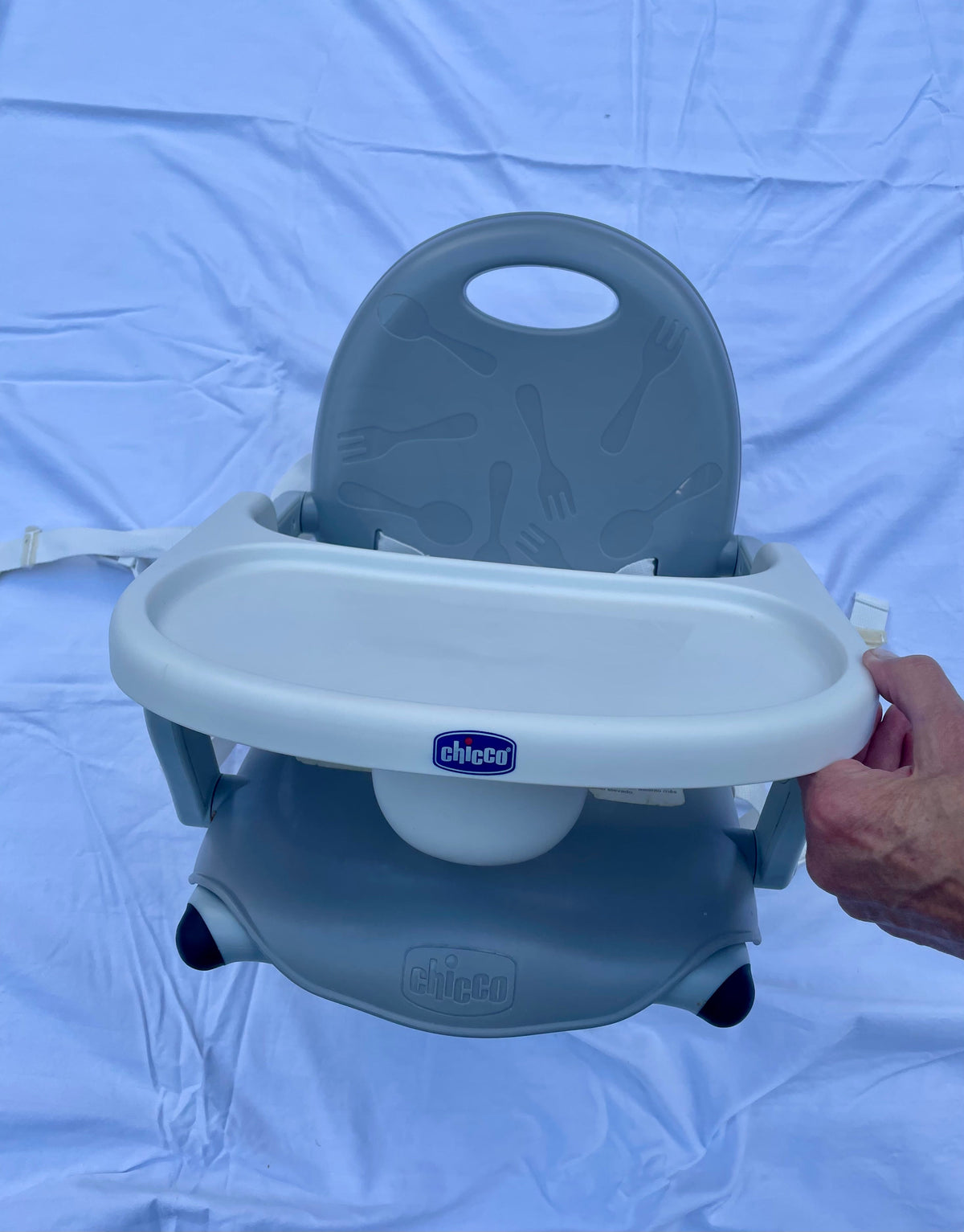 #32 Chicco Gray Pocket Snack Booster Seat for Children Up to 50 Lbs