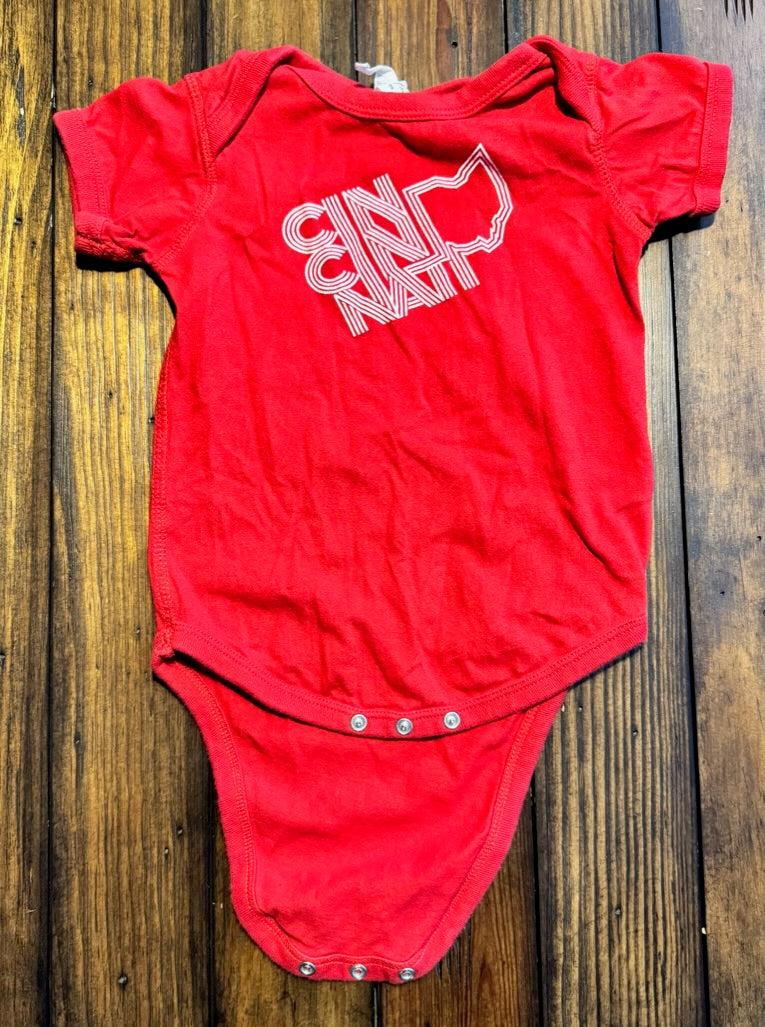 #42 Cincinnati 18M Onesie
