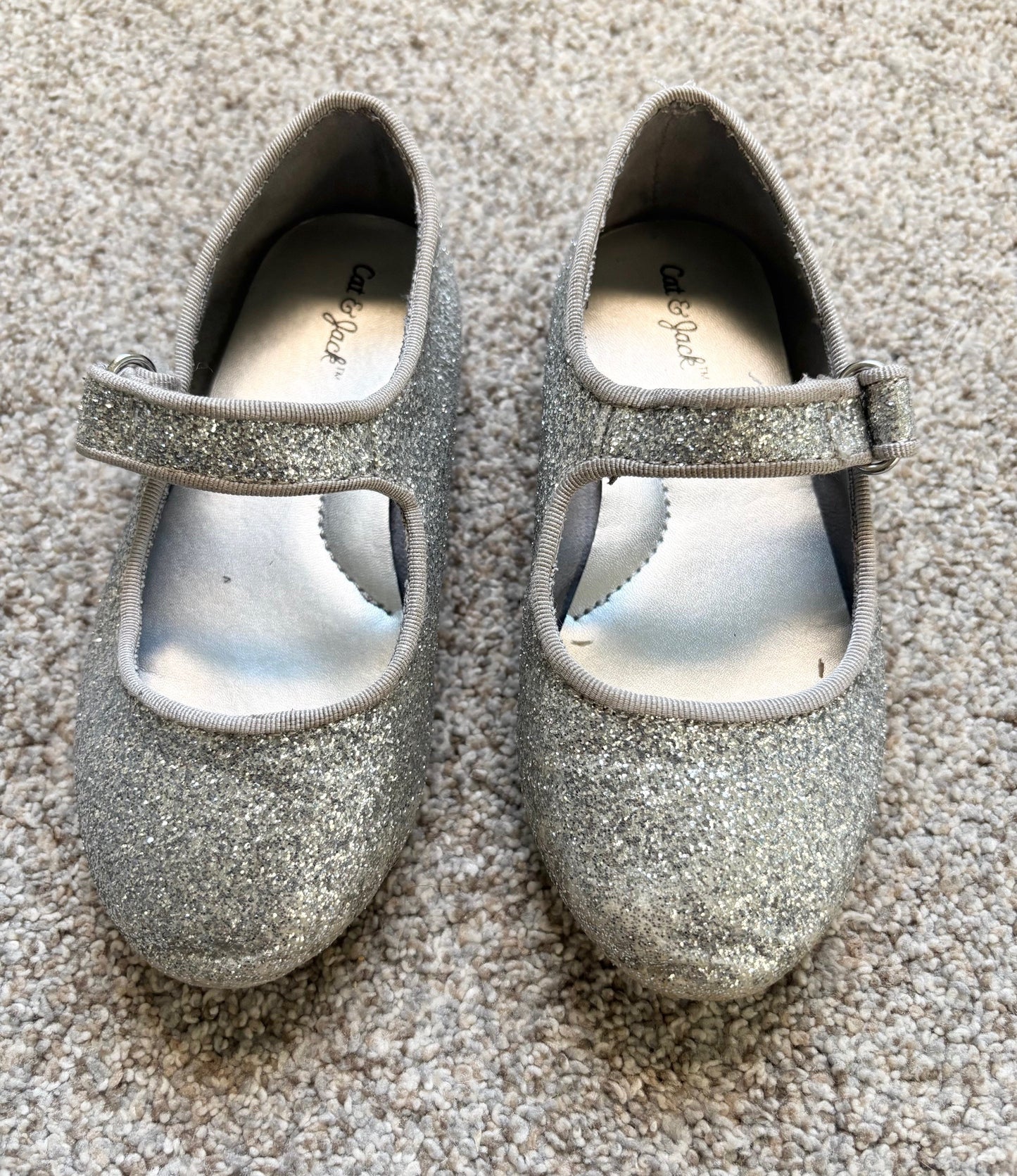 #43 Cat and Jack Glitter Flats Girls 8 GUC