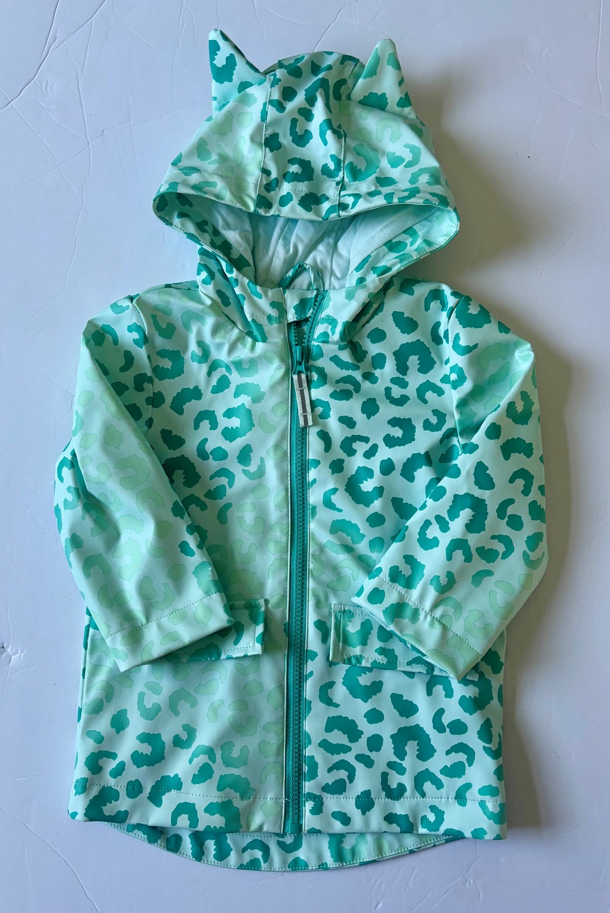#154 Cat and Jack Lined Rain Jacket Girls 2T EUC