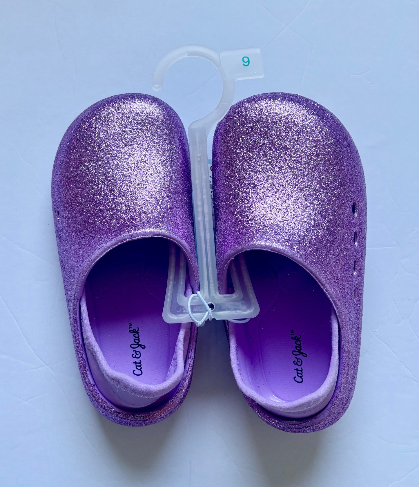 #43 Cat and Jack Sparkle Clogs Girls 9 NWT