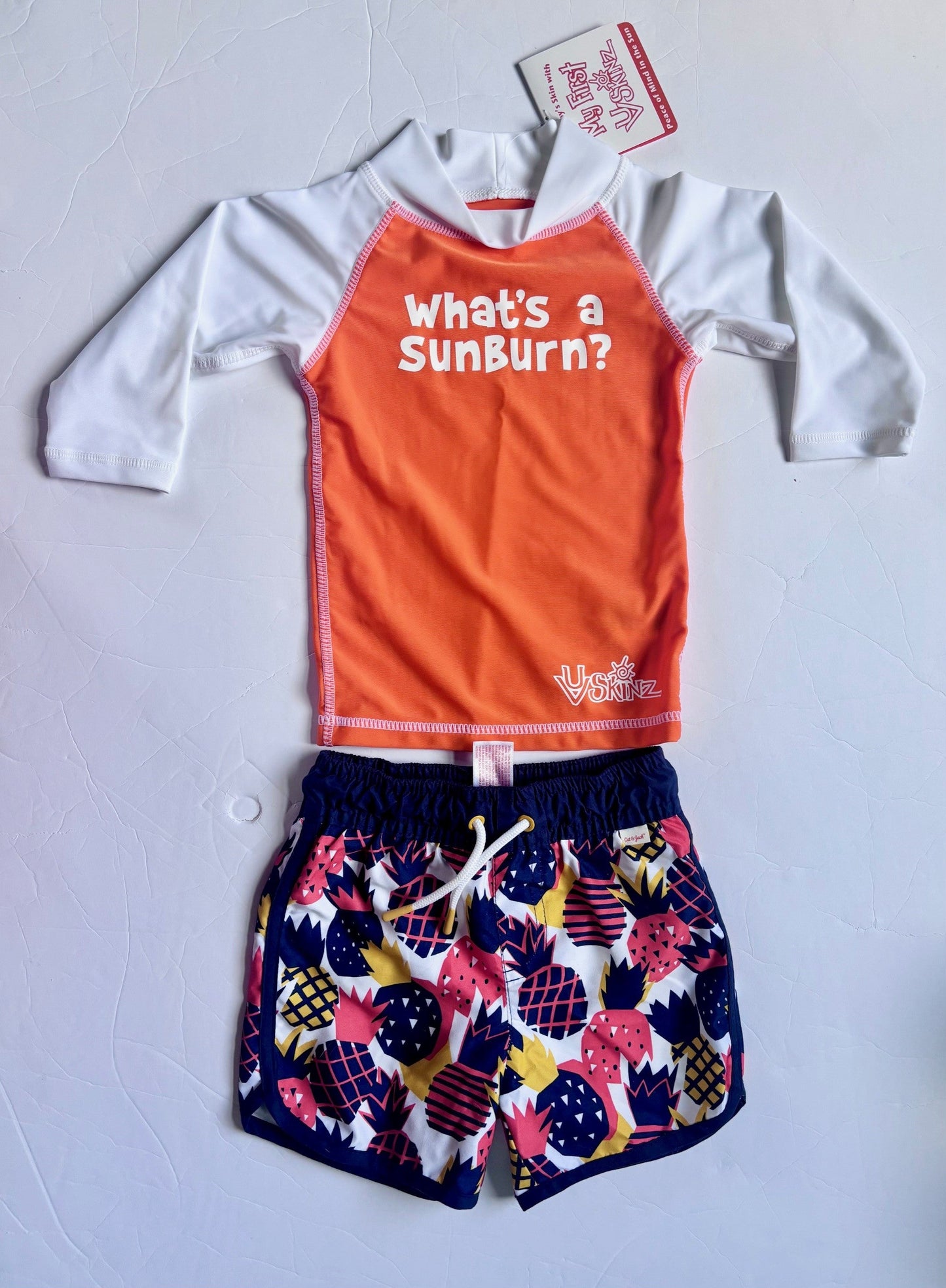 #43 UV Skinz / Cat and Jack Rashguard and Trunks Boys 18m NWT/EUC