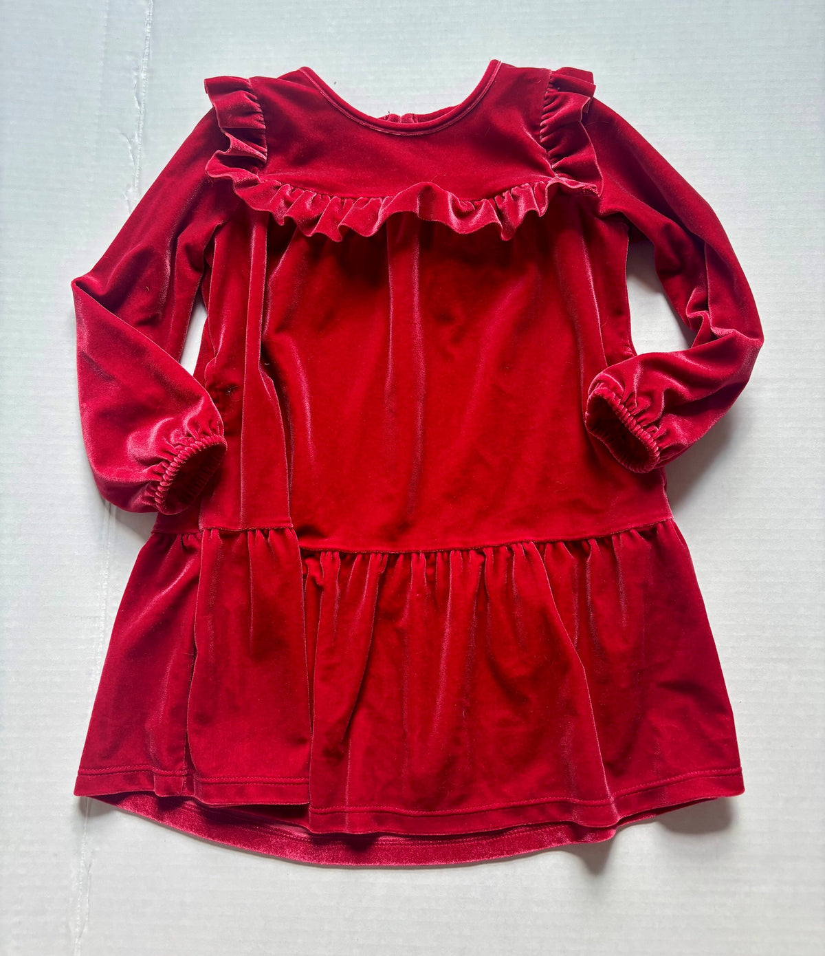 #154 Cat and Jack Velour Dress Girls 3T EUC