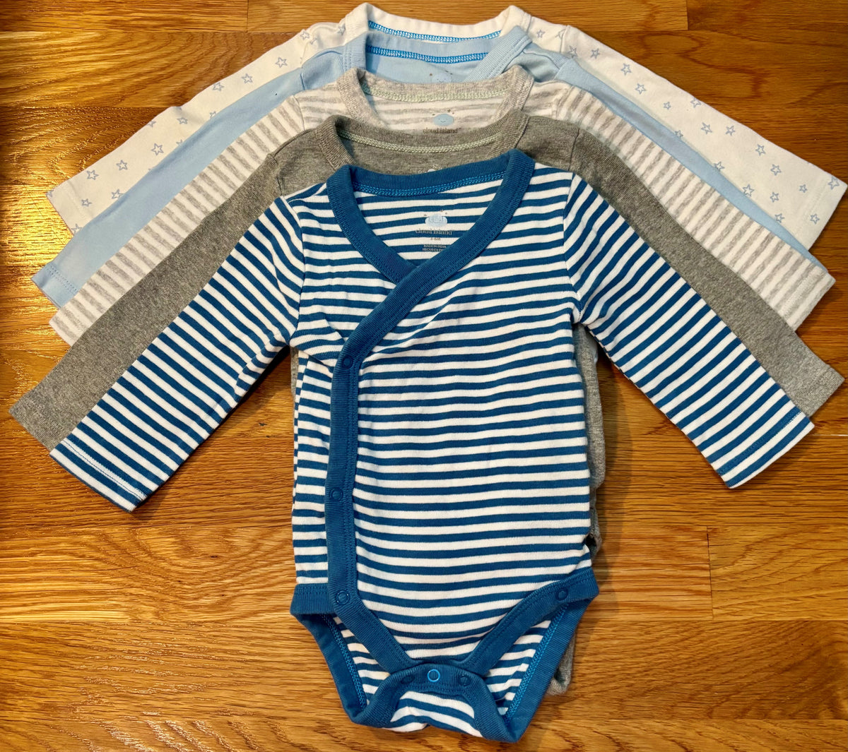 #69 Cloud Island Kimono Bodysuits 3-6M