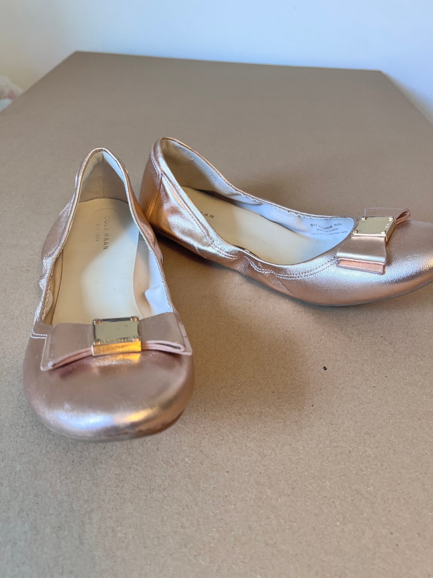 #176 - Cole Haan women’s rose gold ballet flats | 9.5M