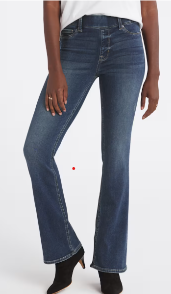 #154 Cosmic Blue Boot Cut Flare Pull on Jean Women's 32 EUC