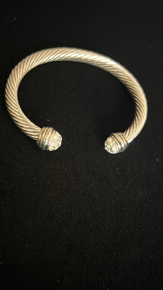 #176 - costume silver pave cuff
