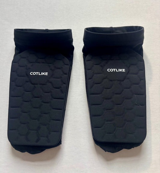 #154 Cotlike Pull On Shin Guards Size XXS EUC