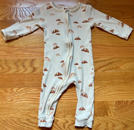 #69 Croissant Romper 6-12M