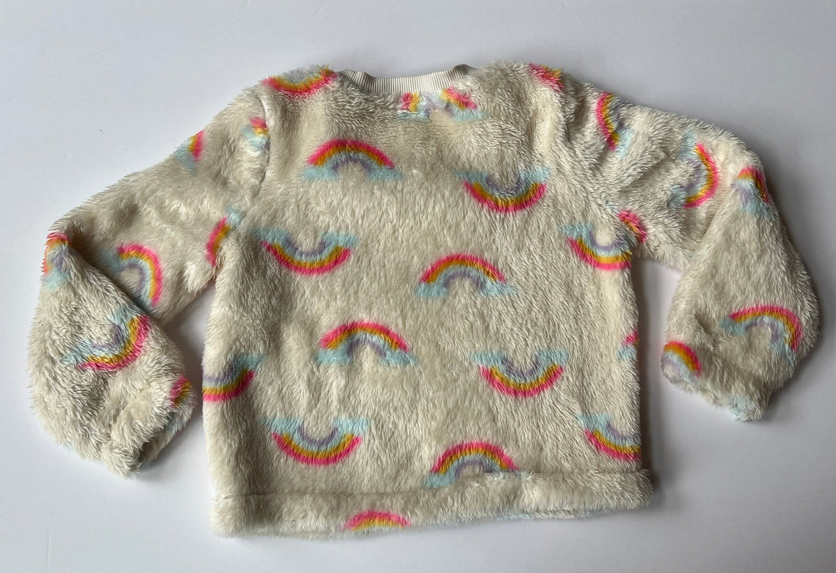 #141 Girls 4t Cat & Jack Seatshirt Bundle - Star and Rainbow Marshmellow Sweater Super Soft