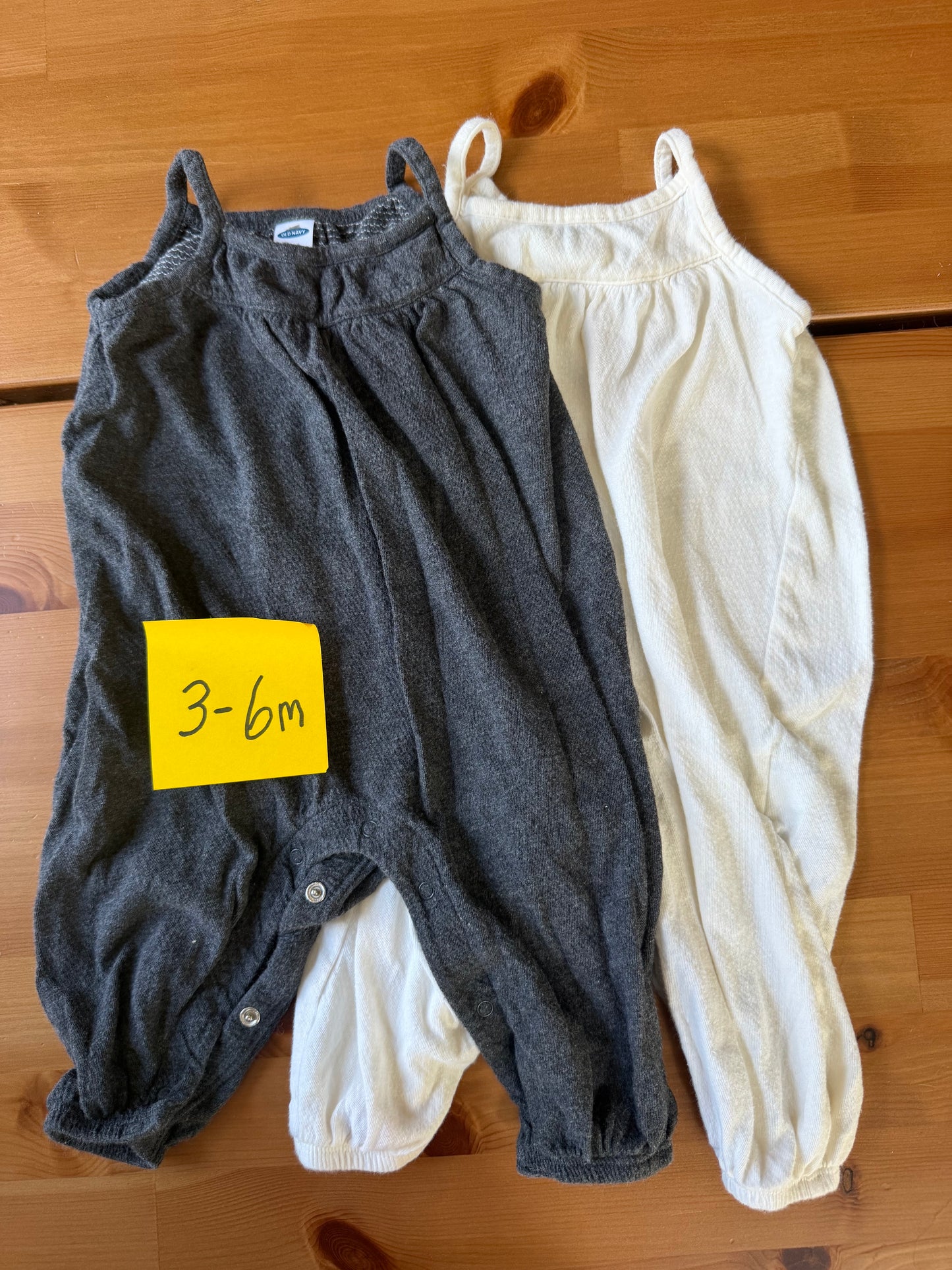 Sller #94 3-6M Black and White Old Navy Romper Bundle