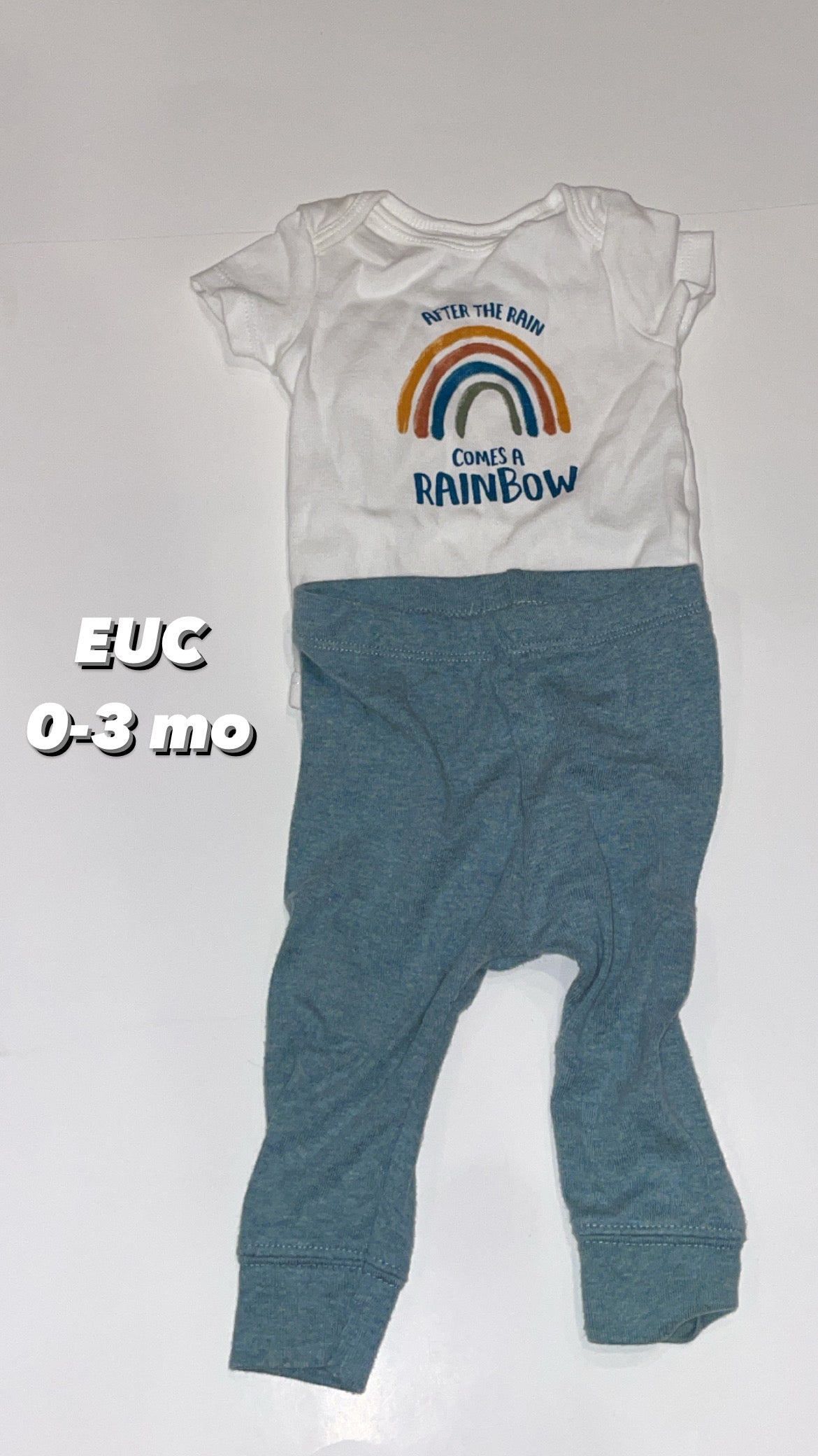 Rainbow baby 0-3 mo outfit