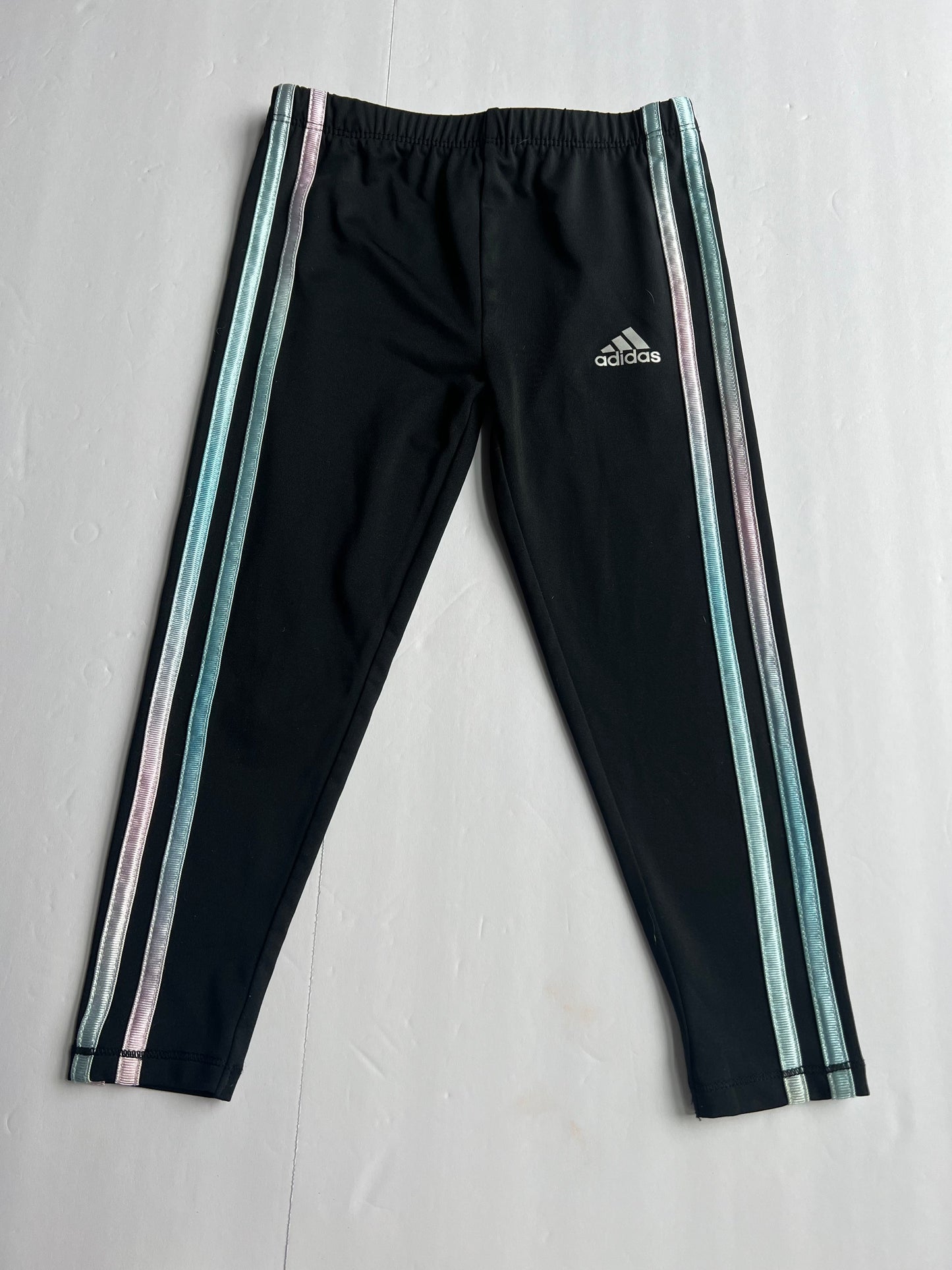 #180 Girls 4T EUC Adidas Gray Hoodie and Black Legging Set