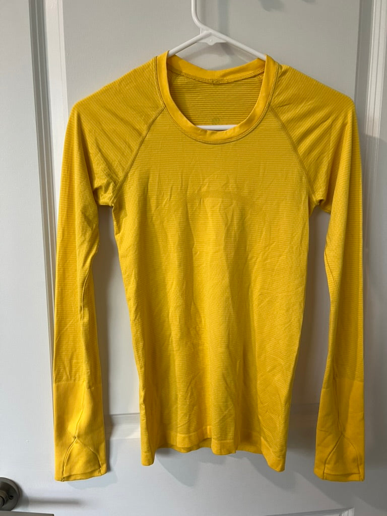Seller #76 - Lululemon Athletica Swiftly Long Sleeve Yellow Size 4