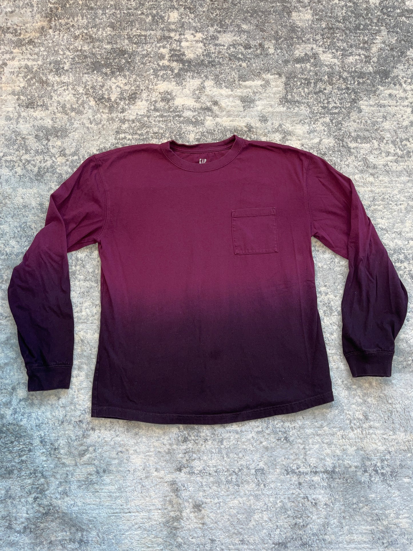 GAP Purple Fade Pocket Long-Sleeved TShirt size 14-16- PPU Montgomery