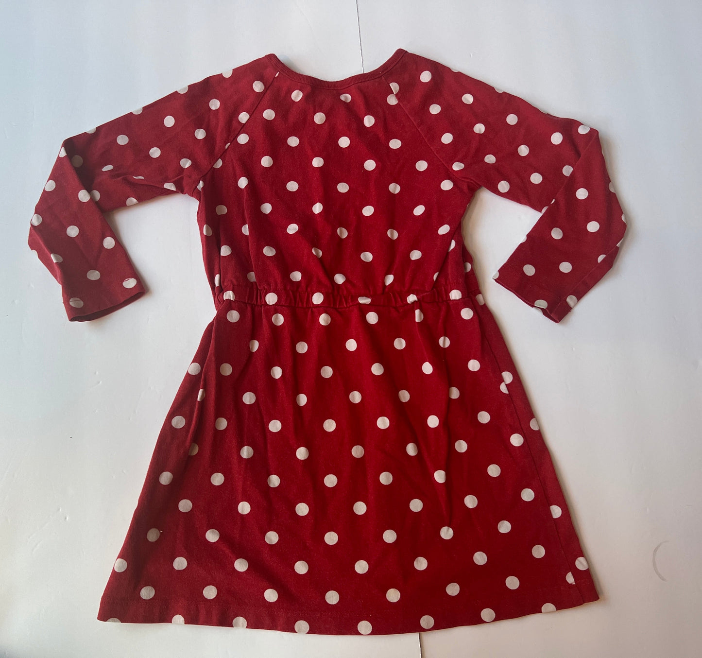 #180 Girls 100 (4) Hanna Andersson Red polka Dot Dress