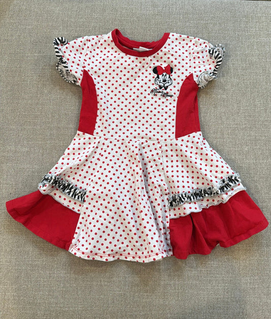 #145 Disney Minnie twirl dress Girls XXS GUC