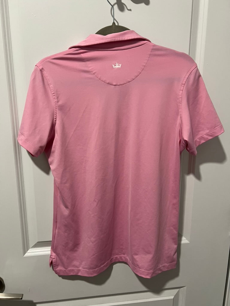 Seller #76 - Peter Millar Womens Element E4 Wicking Polo - Size Medium - Pink - Golf/Tennis