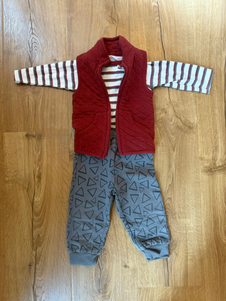 #6 - Chick Pea Boys Outfit with Vest - 12 months