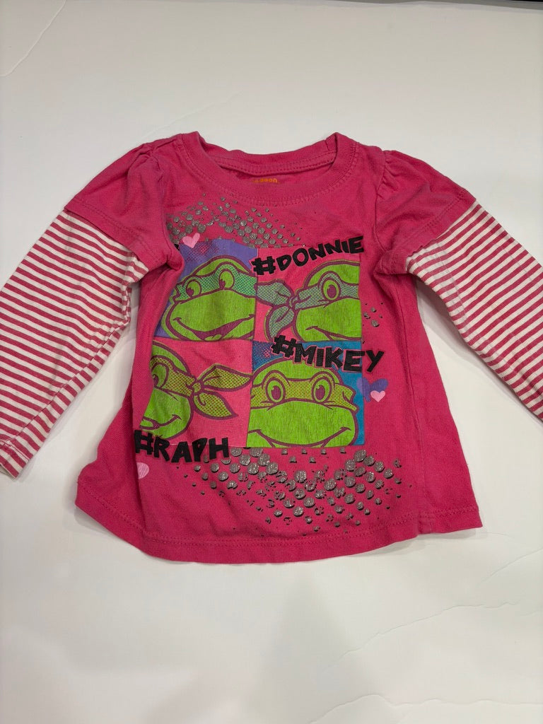 #86A girls 2T ninja turtles shirt