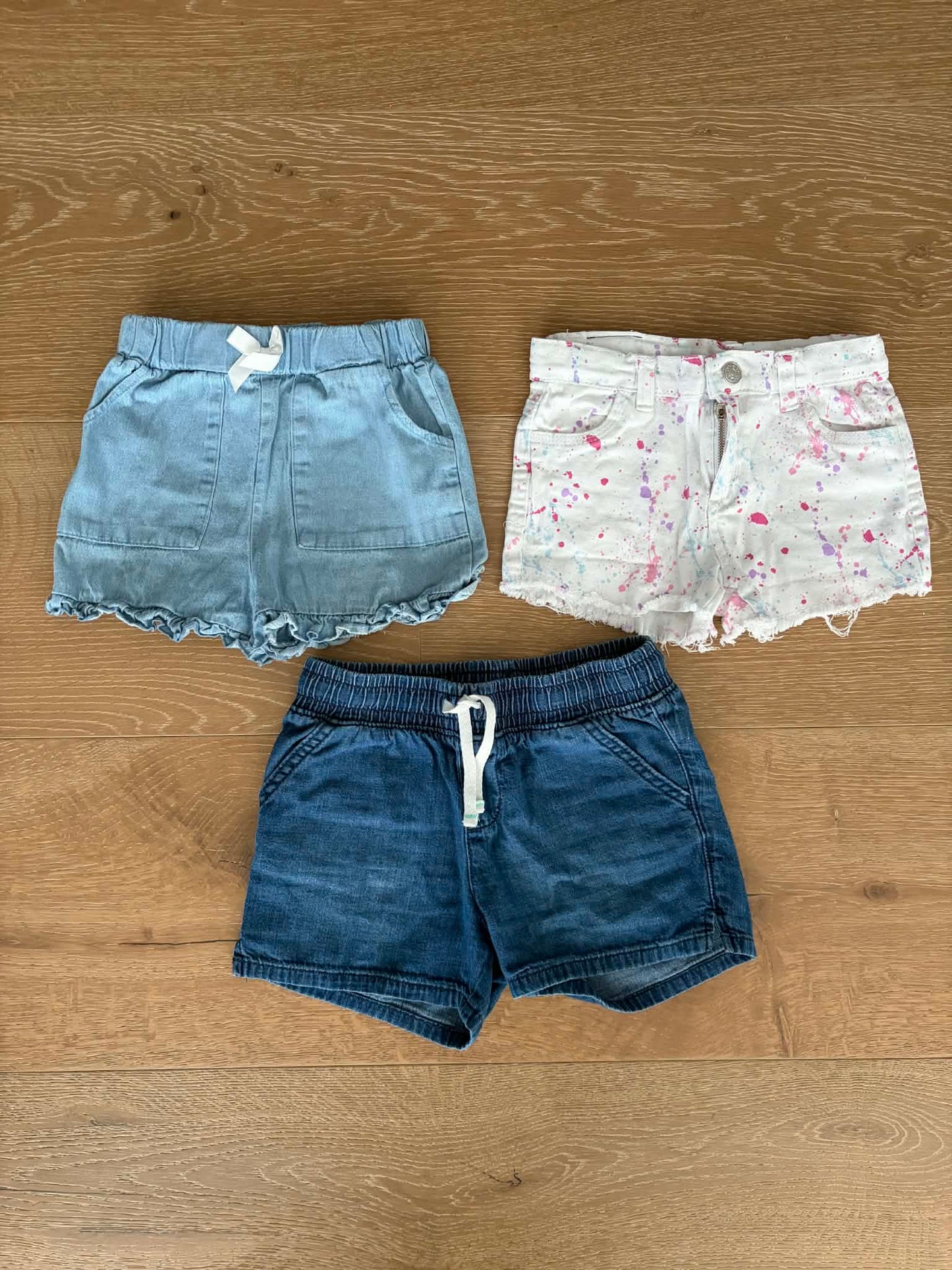#196 Cat & Jack Bebe Nicole Miller Girls Size 6/6X Jean Shorts Bundle