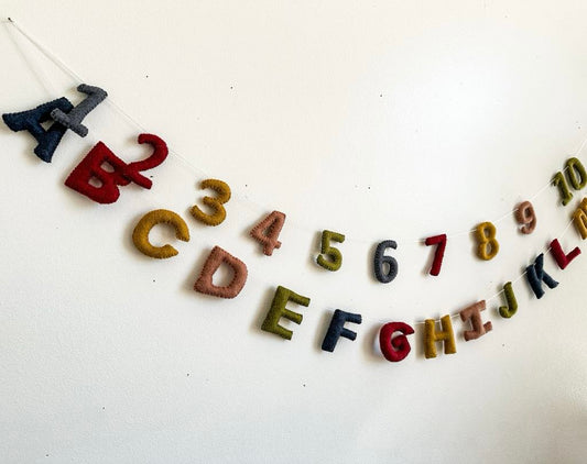 #222 Handmade Felt 123s and ABCs Garlands (Retailed for $65 from Etsy!)