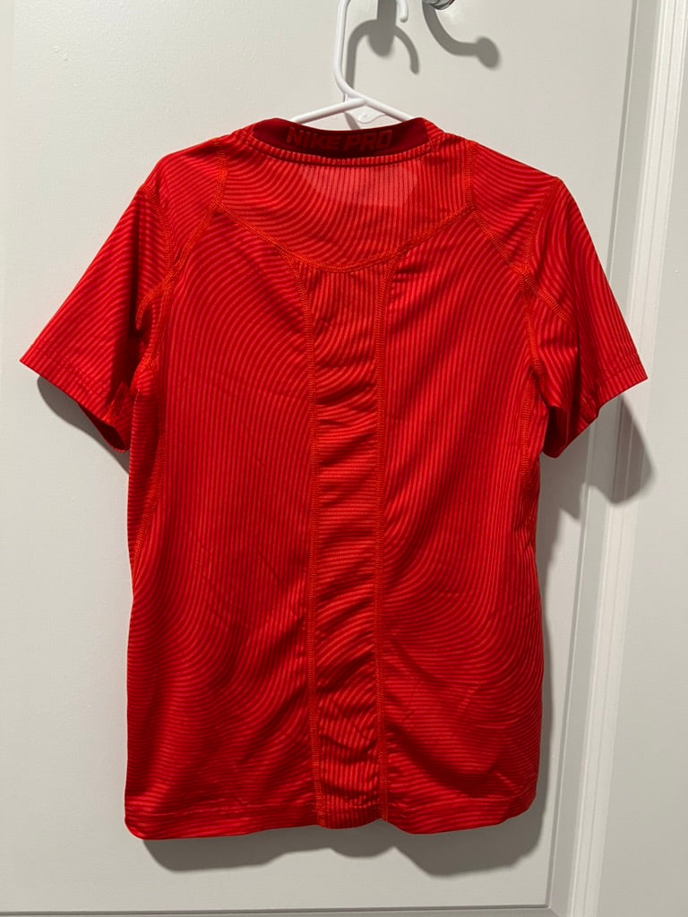 Seller #76 - Nike Pro Boy's Cool Fitted Allover Print Training Shirt Red XS