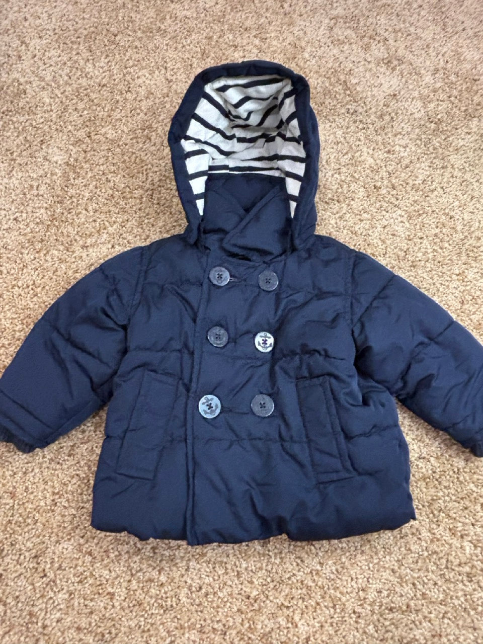 #86A boys winter coat, 6-12mo,  baby gap REDUCED PRICE