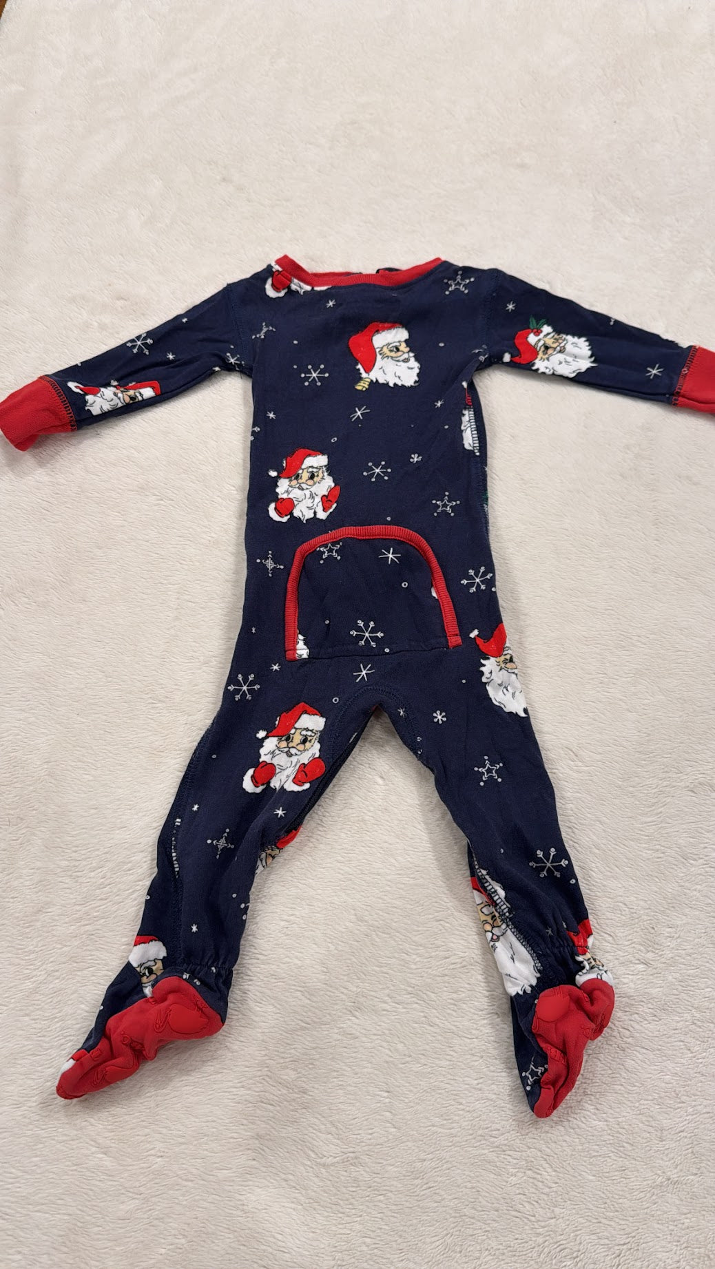 #145 TBBC santa sleeper Boys 3-6 mth EUC