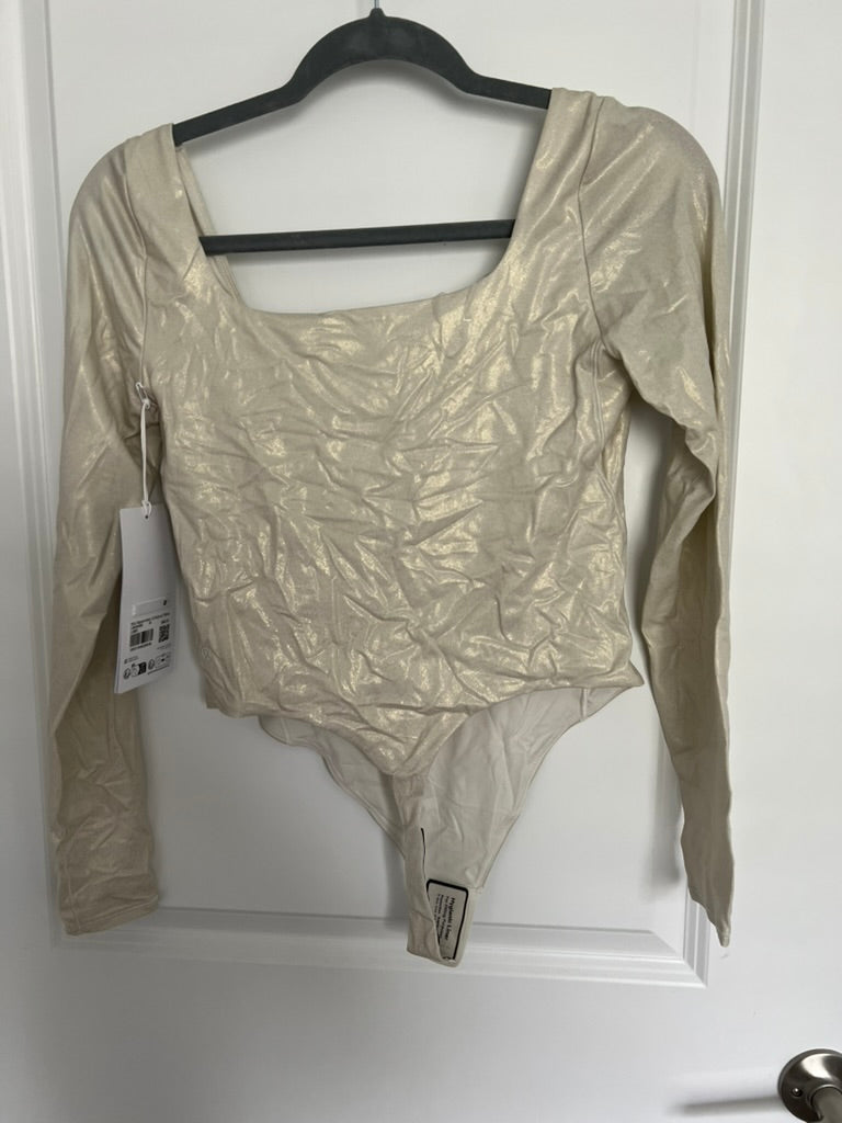 Seller #76 - Lululemon Wundermost Ultra-Soft Nulu Square-Neck LS Bodysuit *Shine - Size Med