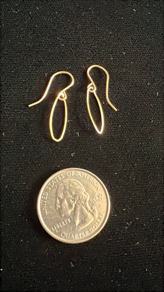 #176 - dainty gold oval earrings