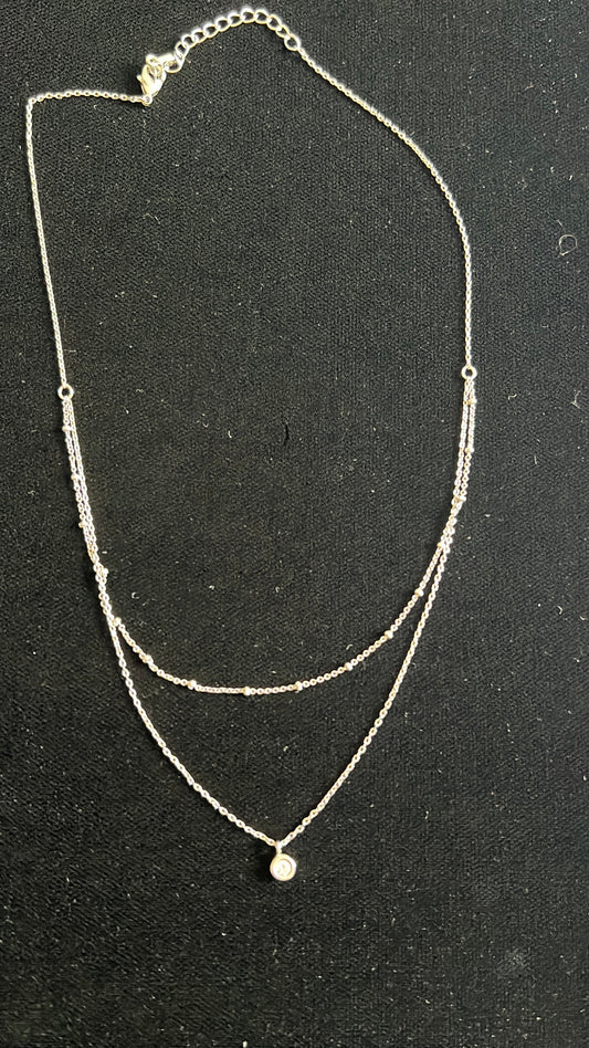 #176 - dainty silver necklace
