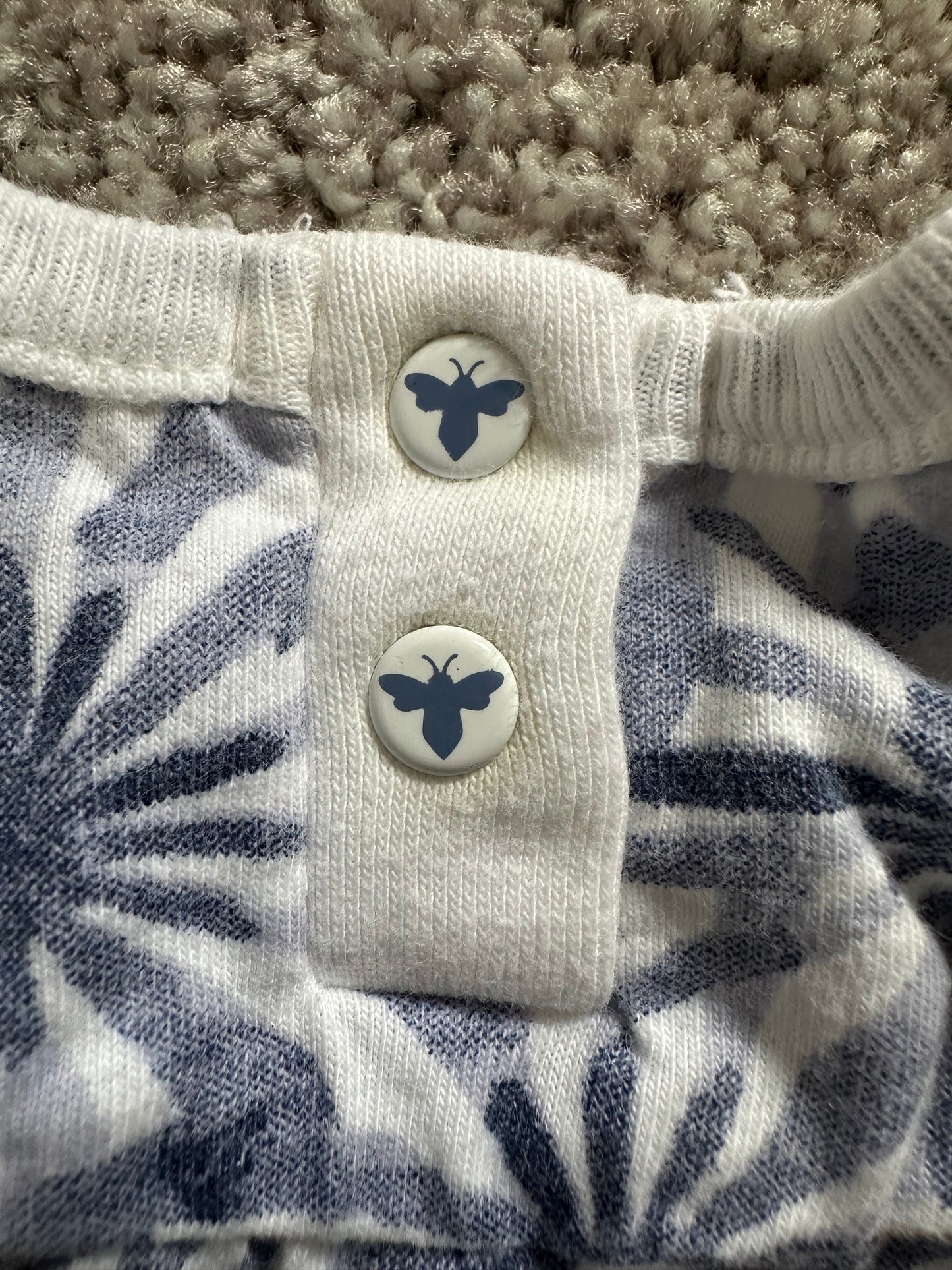 Burt's Bees | tunic & pants set | girl | blue | 0-3 months | PPU Anderson