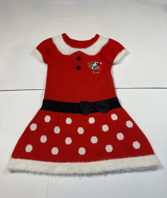 #141 Girls Small 6 Disney Minnie Mouse Sweater Dress