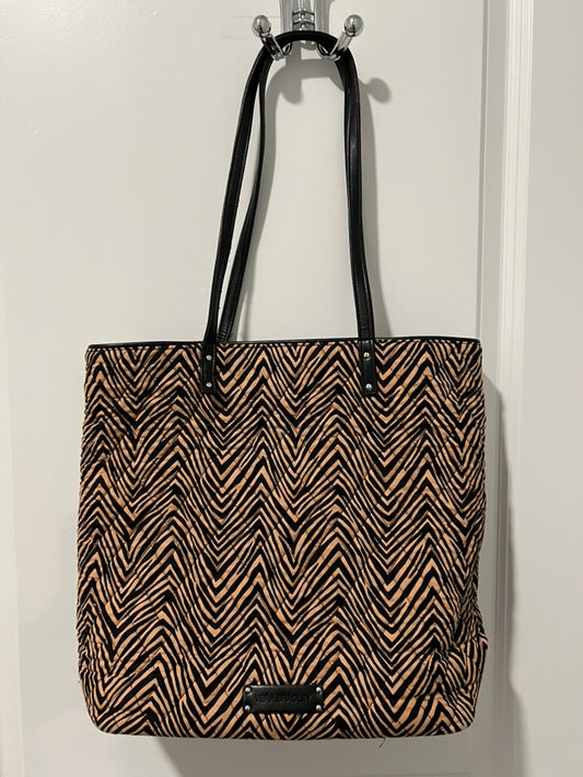 Seller #76 - Vera Bradley Zebra Print Tote Bag Quilted Fabric Shoulder Handbag Stylish