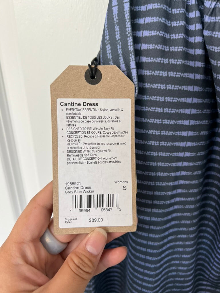 Seller #76 - Prana Cantine Dress NWT - Gray Blue Wicker - Size Small