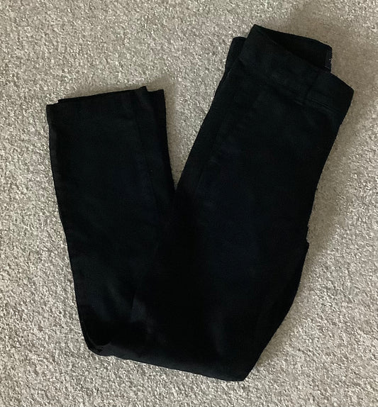 #130 Childrens Place Boys Black Chinos Sz 7 Slim