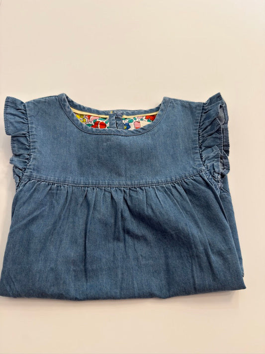 (#25) mini boden | NWT | 4-5y | denim heart pocket dress | 45227
