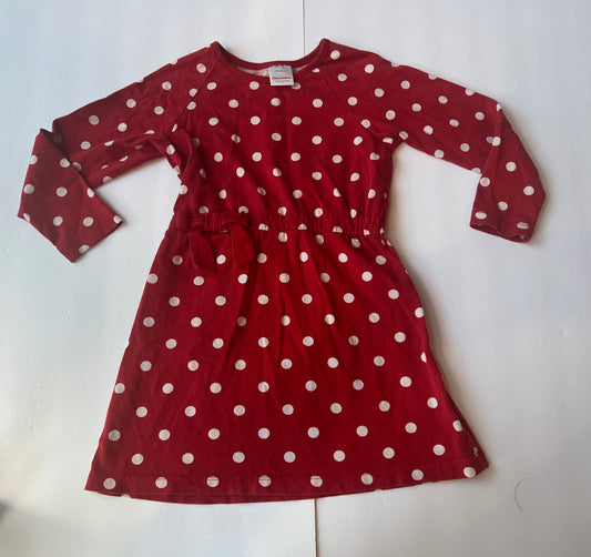 #180 Girls 100 (4) Hanna Andersson Red polka Dot Dress