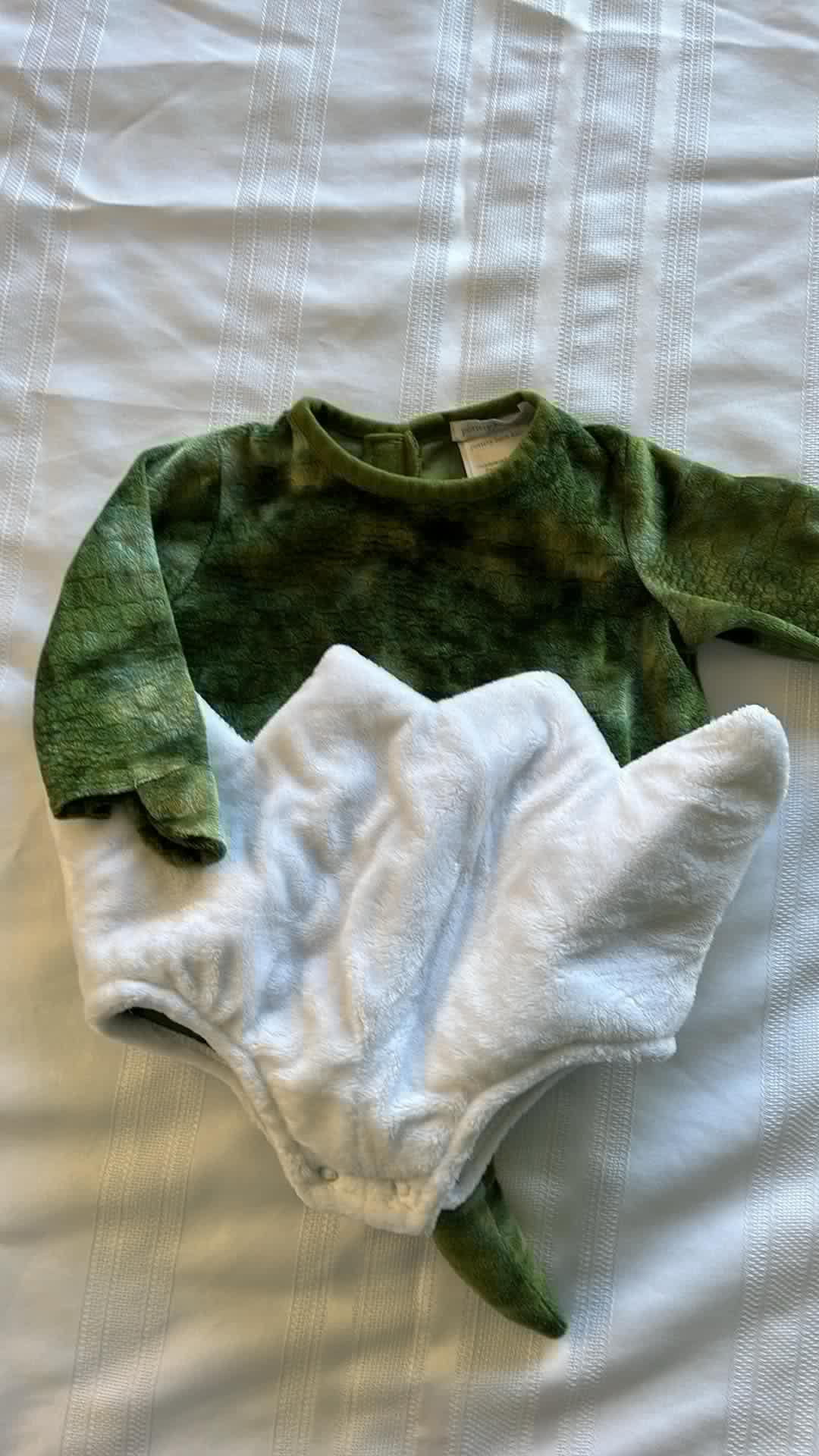 #29 6-9 mo Pottery Barn  Halloween Dinosaur Egg Costume (no hat) EUC