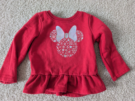 Seller 123 - Minnie Mouse Snowflake Sweatshirt Size 12mo - reduced