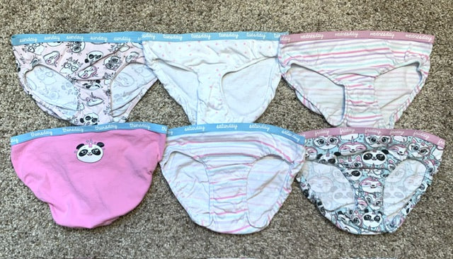 Size 5/6 Children’s Place pink "animal-corn" underwear - 6 pairs