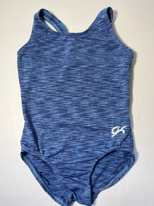 #150 REDUCED girls size CM (7/8) GK blue stripe leotard