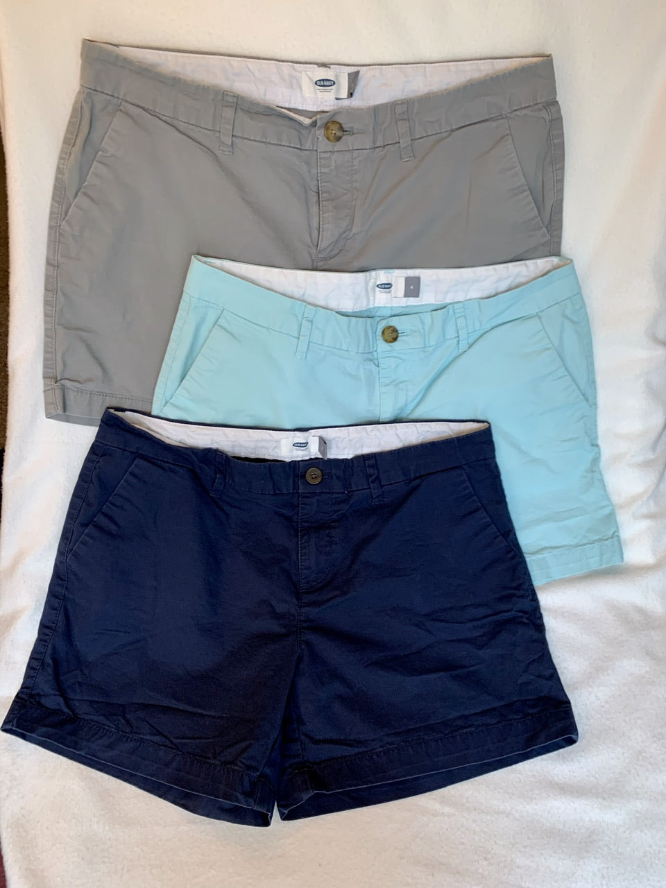 Size 6 Women’s Old Navy casual shorts - bundle of 3 - blues