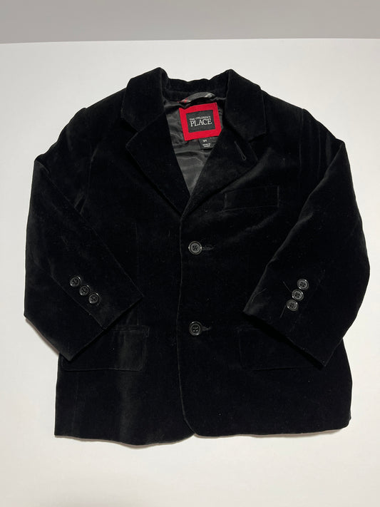 #150 boys 3t children’s place black velvet blazer
