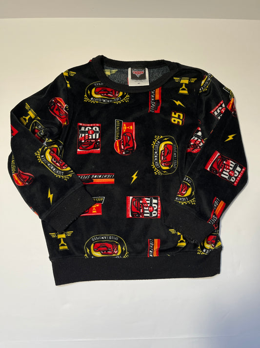 #150 Disney Pixar cars 4t velour sweatshirt black
